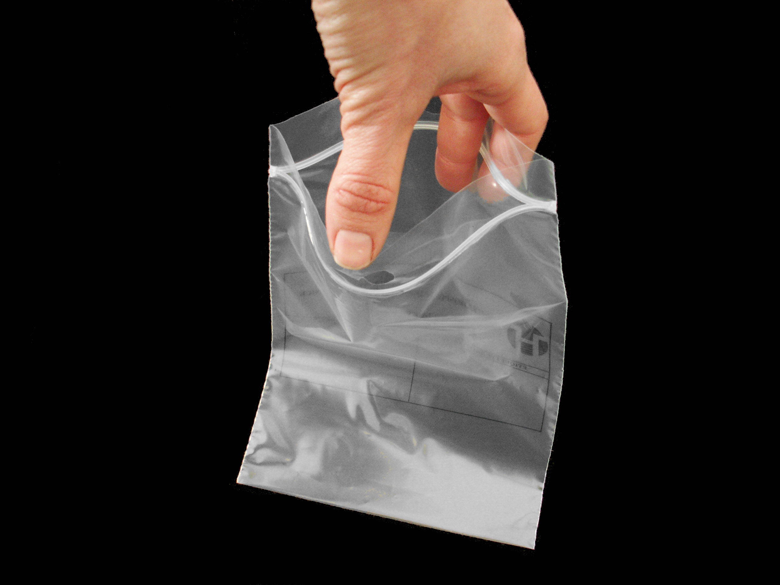 Sachet plastique zip transparent à trou de suspension européen